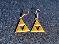 Triforce Earrings with Beveled Edges