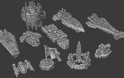 Twilight Imperium 4 ship models