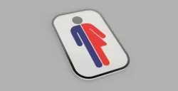 Unisex (Gender Neutral) Restroom Sign - up to 4 colours