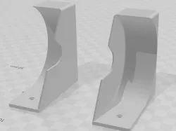 Wall mount for 3 inch wheels