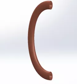 Wardrobe Handle Ellipse 65mm x 5mm V1
