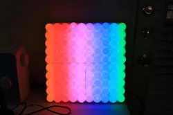 10x10 LED Matrix w Ping Pong Ball Diffusers