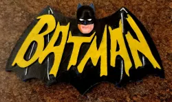Batman 1966 tv series logo with 3d face