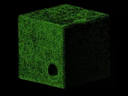 Borg cube scaled one in forty thousand