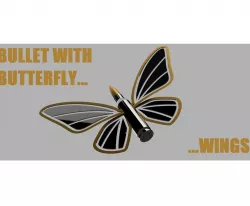 Bullet with Butterfly Wings pendant