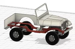 Custom Chassis for CJ5 Jeep Body (1/10)