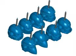 First Born Helmets (Set of 8) Pull Ball Chain, Keychain Knob | Handle | Fob | Finials