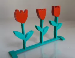 Handmade tulips for women's day 8th of March