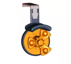 Headphone Holder with Cable Management Spool for Haworth Compose Cubicles - VERSION 2 