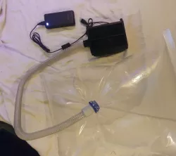 HEPA Positive Pressure Hood 5v blower for bag or mask