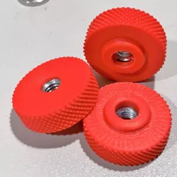 M6 Knurling with and without M6 Nut inlay