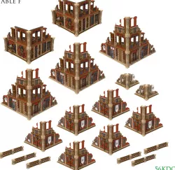 Modular industrial buildings sample more variations, seperate parts, fixed fixations