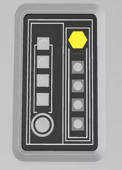 Multi-Material Star Wars Wall Panel with holes for 16mm buttons