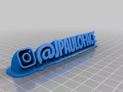 My Customized Sweeping 2-line name plate (text)