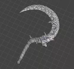 Noob Saibot sickle from Mortal Kombat 11 (Oni snarebeast fang)