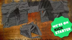 Northvakt a viking village, Kickstarter! promo doghouse model.