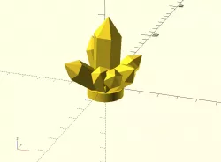 OpenSCAD Crystal Procedural Generator