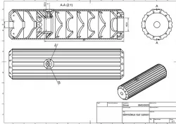 over barrel airsoft suppressor (parametric on Fusion 360)