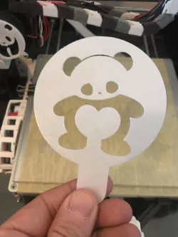 Panda Coffee-Cake Heart stencil