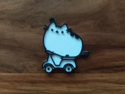 Pusheen (motorbike) Keychain
