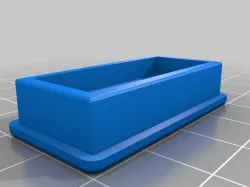 Rectangular tube cap 20x40x1.5mm