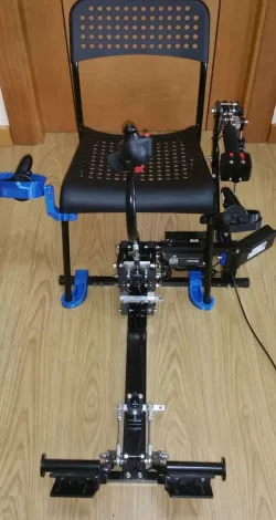 Shoes to connect IKEA's ADDE chair to Pro Flight Trainer PUMA Helicopter Controls for Flight Simulator