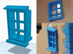 Small window for tabletop buildings