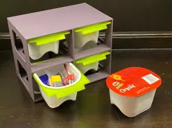 Upcycled Pringles Snack-Pack Parts Bin