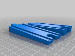 Wood to plastic train track connector