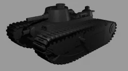 1-200 FCM XA1 FICTIONAL FRENCH LATE WW1 TANK