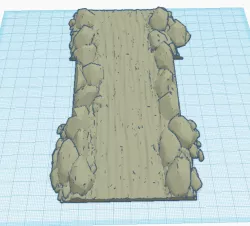 28mm river with rocky edge and bridge cutout