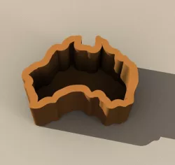 Australia shaped pot/container/coin catcher