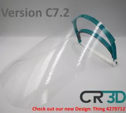 Covid-19 Face Shield-> German Standard <-  (like Prusa Face Shield) by CR-3D