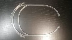 Covid-19 Face Shield with temples fast/simple version to cut in Laser Acrylic or 3D print 
