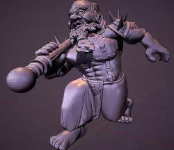 Dwarf Miniature - Giant Molar Weapon