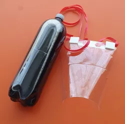 Face Shield from Soda Bottle