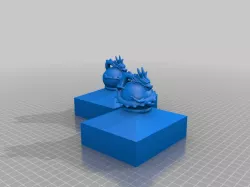 Fence cap with dragon. 