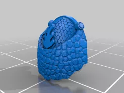 Fire Lizard Scaled Shoulderpads