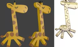 Giraffe keychain
