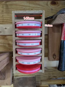 Hook and Loop 5 inch Sanding disc storage system