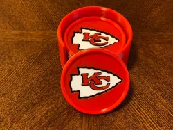 Kansas City Chiefs Coaster and Holder