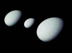 Methone, Anthe and Pallene scaled one in eighty thousand