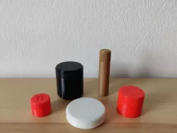 Parametric container with threaded lid and optional seal