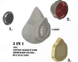 Remix face mask (NanoHack N95-COVID-19-Easy-to-print)