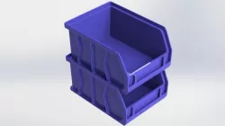 Stackable Akro Storage Bin with Tag Holder
