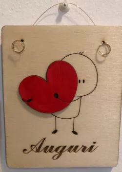 targa Auguri bimbo con cuore