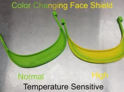 Temperature Sensitive Color Changing Face Shield