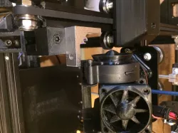 Visible Hot End Alternate Brackets. Hood Compatible with reduced clearances.