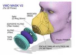 VMO MASK V2 - 3D-PRINTED PROTECTIVE  - Coronavirus  COVID-19