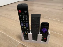 Wall Mountable Remote Control Holder - for 3 remotes!